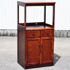 カリモク レンジ台 キャスター 100V 電源 2口 karimoku カリモク家具 キッチン 家具 収納 中古品