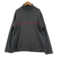 美品 GAP ギャップ ハーフジップ 無地 秋冬 AW スウェット コットン グレー メンズ M ニット素材【古着】【中古】【送料無料】