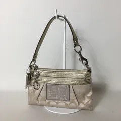 2507-80｜美品｜コーチ シグネチャー マルチポーチ ゴールド