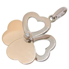CARTIER カルティエ ハート クローバー ダイヤ ペンダントトップ B3009000 K18WG K18PG 750 ホワイトゴールド ピンクゴールド ダイヤモンド チャーム アクセサリー レディース 送料無料 240101800537 ★