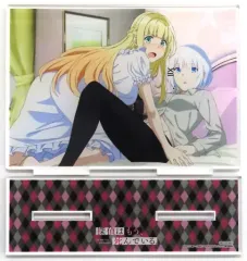 【中古】アクリルスタンド・アクリルパネル シエスタ＆シャーロット アニメ描き下ろしイラスト使用A5アクリルスタンド 「Blu-ray/DVD 探偵はもう、死んでいる。」 カドカワストア全巻購入特典