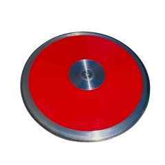 2Kg_赤 fieldlabo 円盤投げ 円盤 練習用 陸上競技 赤 黄色 緑 1kg 2kg ナイロン樹脂製 (2Kg, 赤)