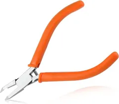 LEONTOOL エッジニッパー プラモデル エンドプラスチックニッパ エンドプラスチックニッパー エンドニッパー 小型 プラスチック用エンドニッパー 結束バンドニッパー(オレンジ色,  111mm)