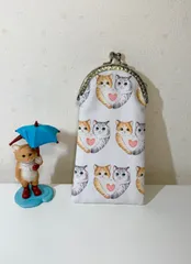 ねこちゃんメガネケース　ねこちゃんペンケース　ガマ口ケース