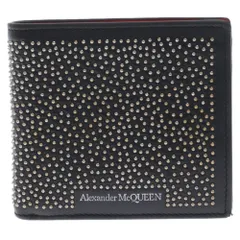 Alexander McQueen (アレキサンダーマックイーン) 二つ折り レザーウォレット 財布 ブラックのサムネイル