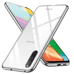 Galaxy A41 ケース クリア スリム tpu スマホケース SC-41A SCV48 ギャラクシーa41ケース 透明 薄型 耐衝撃 シリコン ストラップホール付き 軽量 人気 カバー シルバー