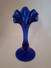 琉球ガラス　花瓶青