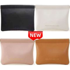 ✨新品✨ ミニマルデザイン収納ポーチ 2サイズセット 高級感レザー調 充電器イヤホン収納 ケーブル整理 化粧ポーチ 小物入れ コスメポーチ 旅行便利グッズ ギフトに最適 ホワイト/ピンク/キャメル/ブラック