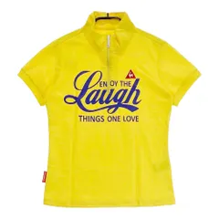 サイズ：M LECOQ GOLF ルコックゴルフ  ハーフジップ 半袖Tシャツ  イエロー系 [240101218293]# ゴルフウェア レディース ストスト