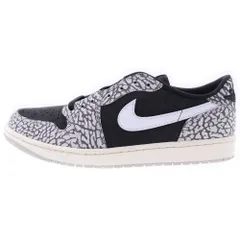 NIKE (ナイキ) AIR JORDAN 1 RETRO LOW OG BLACK CEMENT エア ジョーダン1 レトロ ブラック セメント ローカットスニーカー グレー/ブラック US12/30cm CZ0790-001