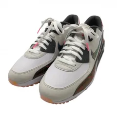 【超美品】ナイキ ゴルフシューズ 白×グレー エアマックス 90 FB5088-160 スパイクレス メンズ 29.0 ゴルフウェア NIKE
