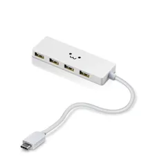 新品 ホワイトフェイス 対応 Chromebook等 / 7 U2HC-A429BXWF Pro GO MacBook/iPad/Surface 15cmケーブル バスパワー Aメス4ポート Type-C USB2.0 usbハブ エレコム