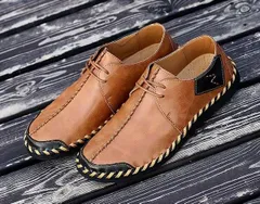 ★ビジネスシューズ メンズ スリッポン レースアップ 靴 本革 ビジネスシューズ ドライビングシューズ　手作り 紳士靴