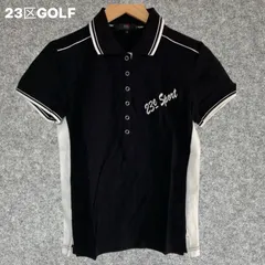 23区GOLF ブラックポロシャツ 半袖 Mサイズ