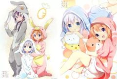 [중고] 포스터 (애니메이션) A2 목욕 포스터 (2 장 세트) 코코아 & 치노 & 리제 / 코코아 & 치노 [주문은 토끼입니까?]