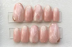 オーダー・現品購入可　ネイルチップ　大理石ネイル　天然石ネイル　ニュアンスネイル