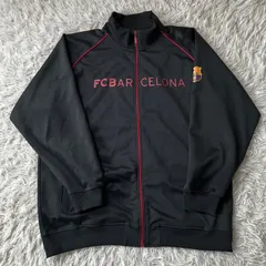 FCバルセロナ 公式ライセンス商品　ジャージ　トラックジャケット FCB FCバルセロナ ジャージ XL 紺 えんじ 黄色 - メルカリ