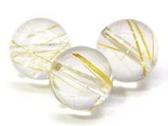 1粒売り ゴールドルチルクォーツ 16mm パワーストーン バラ売り 天然石 パワーストーン ばら売り ビーズ 穴あき 1玉売り