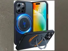 TORRAS iPhone 15 Pro 用 ケース 縦横両対応 リング Halbachマグネット ブラック 新品 MagSafe ワイヤレス充電 対応 米軍MIL規格 6.1インチ