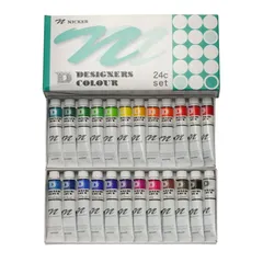 24 色 ニッカー絵具(Nicker colour) 水彩絵具 デザイナースカラー 24色セット 20ml(6号)