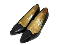 ■美品■ GIANNI VERSACE ジャンニ ヴェルサーチ レザー ヒール パンプス サイズ34 (約21cm) 靴 シューズ ブラック系 DK5318のサムネイル
