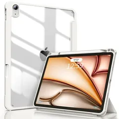 【人気商品】ケース 2025/2024 iPad iPad Air 第5世代/第4世代 ケース 2022/2020 Air 10.9インチ 透明 アクリル カバー (M3/M2) Apple Pencil Pro/USB-C/2 ワイヤレス充電対応 三つ折りス