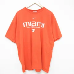 XL/古着 ナイキ NIKE 半袖 ビンテージ Tシャツ メンズ 00s マイアミ 大きいサイズ コットン クルーネック オレンジ 25jul14 中古