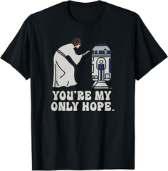 新生活応援SALE　スターウォーズ レイア姫 R2-D2 You're My Only Hope レトロ Tシャツ　メンズ　S～３XL