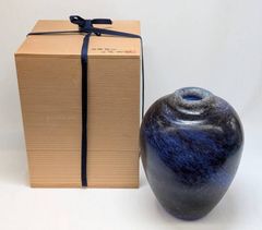 【琉球硝子】花瓶 大城孝栄 フラワーベース 花びん 花器 花入れ 花生け ガラス/ｍab0085