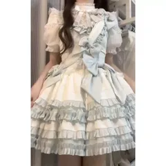 新品未使用 リボンが可愛いロリータワンピース お出かけコーデに