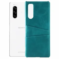 Xperia 5 ケース SO-01M SOV41 901SO エクスペリア5  カード収納 レザー スマート ケース 【Color】 ピーコックグリーンのサムネイル