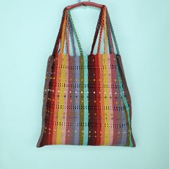 メキシコ製 ハンモックバッグ ハンドメイド つぶつぶ 021 トートバッグ