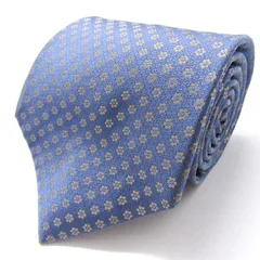 バナナリパブリック ブランド ネクタイ シルク 小紋柄 花柄 ワイドタイ PO メンズ ブルー Banana Republic