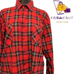 男女兼用【USA製】Highlander Flannel by BUD BERMA 赤黒チェックシャツ M ネルシャツ アメカジ ビンテージ 古着　オーバーサイズ