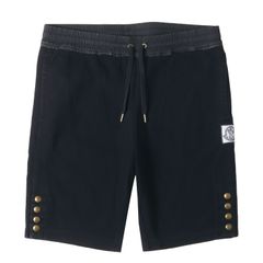 MONCLER GAMME BLEU モンクレールガムブルー パンツ サイズ:S / スナップボタンヘム 鹿の子 イージー ショート パンツ (PANTALONE CORTO) / ネイビー 紺 / ボトムス ショーツ【メンズ】【中古】
