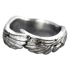 [Bel cuore] メンズ シルバー s925 リング フェザー 指輪 銀 