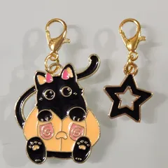 【103】ミニサイズ♡ファスナーチャーム♡2個セット♡猫♡ハロウィンチャーム