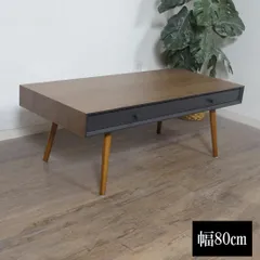 送料無料！ E　訳あり　【新品】おしゃれ モダン　両面引き出し付きセンターテーブル 　ワイド　幅80cm