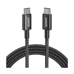 （まとめ） アンカージャパン ANKER 333 高耐久ナイロン USB-C＆USB-C ケーブル 1.8m ブラック A8757511 1本 【×2セット】