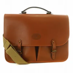 マルベリー Mulberry 2WAY ブリーフケース ショルダーバッグ 書類バッグ レザー タグ付き 茶 ブラウン /MWのサムネイル