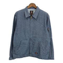 Dickies ディッキーズ ワークジャケット ヘリンボーン ブルー (メンズ M) 中古 古着 R3869