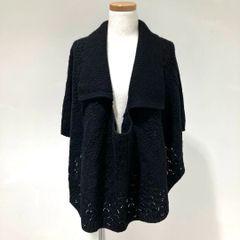 TJ-N032 タオ コムデギャルソン tao COMME des GARCONS ウールニット かぎ針編みボレロ 黒 Sサイズ 2022年A/W