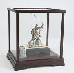 末広置物 純銀製 置物　現状品渡し 1】純銀製 末廣 置物 約76g 在銘 扇 扇子 武比古作 縁起物