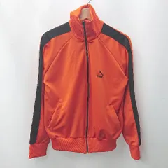 ◇ Θ PUMA プーマ ワンポイント 長袖 フルジップウェアー サイズM オレンジ系 メンズレディース E  【1506130001676】