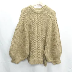 ■ select moca 長袖 ニットセーター サイズF カーキ系 レディース E  【1406050083625】