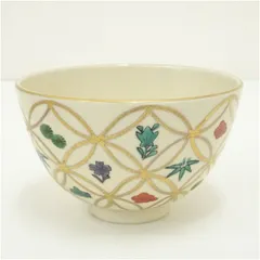 3096 京焼・寿楽・抹茶茶碗・金彩色絵・宝絵図・茶道具 3096 京焼・寿楽・抹茶茶碗・金彩色絵・宝絵図・茶道具 茶道具