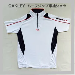 OAKLEY 　オークリー　GOLF　ハーフジップ　ジップアップ　ゴルフ　ゴルフウェア　スポーツ　半袖シャツ　薄手　ロゴ刺繍　メンズ　M