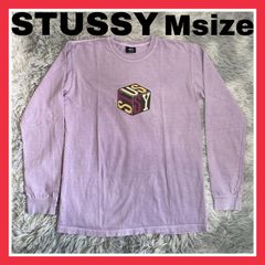 STUSSY ステューシー　メンズ　Tシャツ　ロングスリーブ　長袖　メンズ　Mサイズ　ロゴ　ダイス