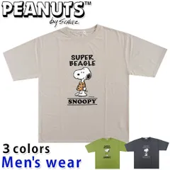 スヌーピー 半袖 Tシャツ メンズ ワイド PEANUTS 犬 プリント グッズ PS3-3920A