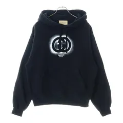 ✨GUCCI✨　グッチ　パーカー　インターロッキング　ブラック　黒 GUCCI - 【人気モデル】GUCCI プルオーバーパーカー 肉厚
